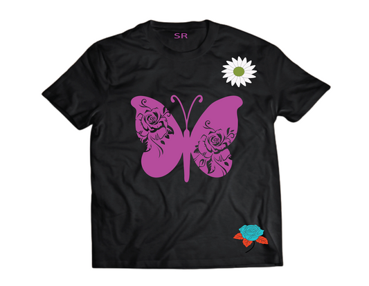 Signature Butterfly Black Vintage T-shirt