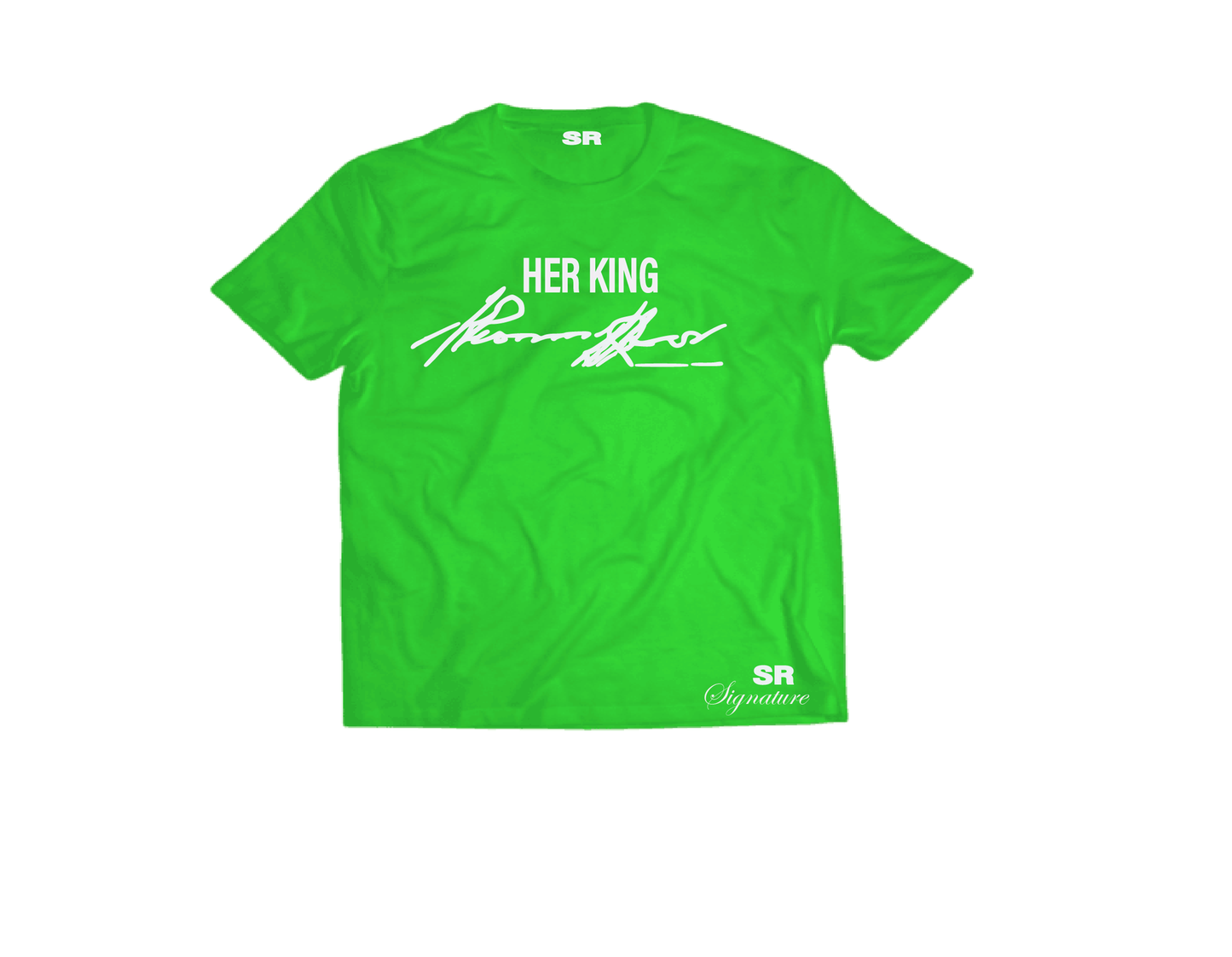 Signature Neon Green w/ White Slogan T-Shirt