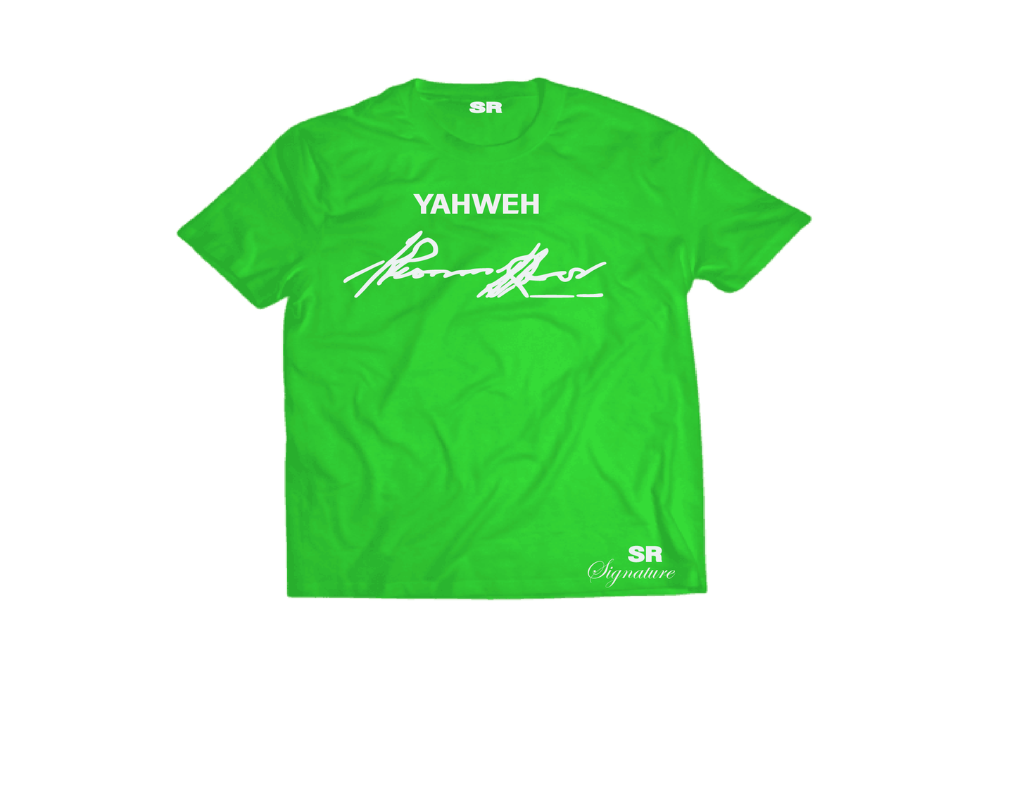 Signature Neon Green w/ White Slogan T-Shirt1